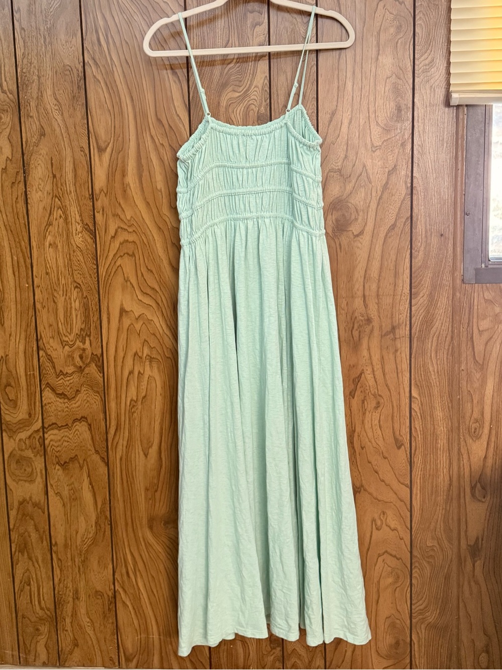 American Eagle Mint Green Cotton Maxi Dress L NWT Adjustable Straps